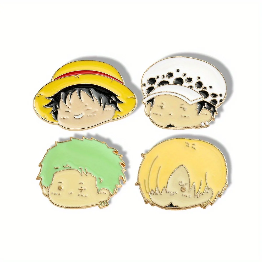 Anime Cosplay Simple - 4 Pezzi Spilla in Metallo Smaltato